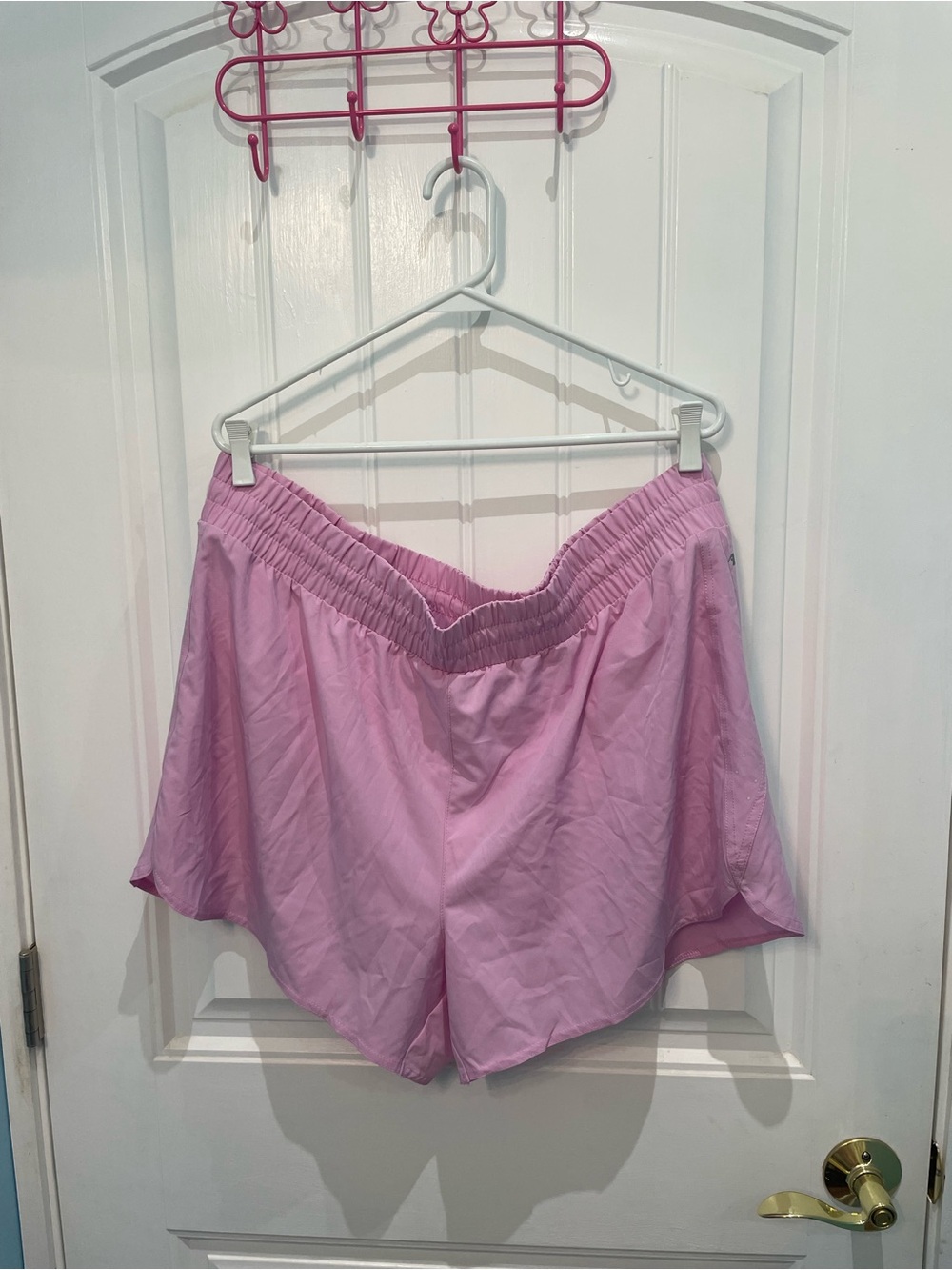 Athletic Works Pink Elastic Waist Sleep Shorts